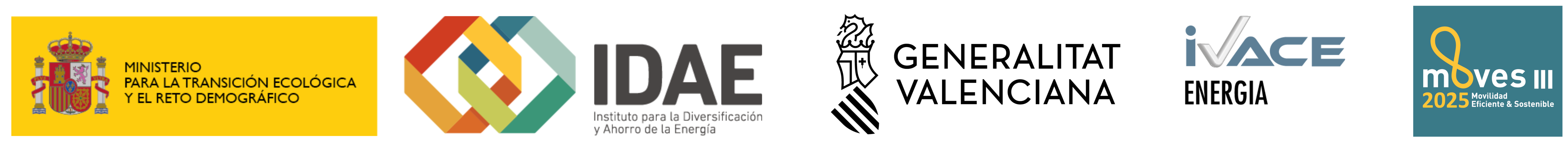 Ministerio para la Transición Ecológica y el Reto Demográfico, IDAE, Generalitat Valenciana, IVACE Energía y MOVES III 2025